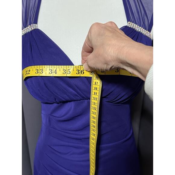 BLONDIE NITES Womens Purple Evening Gown Prom Dress Stacy Sklar Sz 9 - Picture 11 of 16